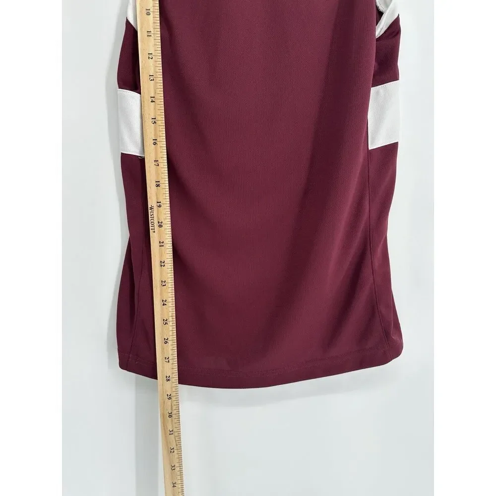 Nike Team Engineered Jersey Nike Dri Fit Size Small‎ Maroon And White Tank